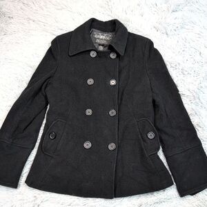 Vintage Rampage Jacket Womens 10 Black Wool Cashmere Blend Cozy Career Comfy